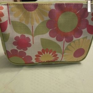 Clinique multicolor cosmetic bag
